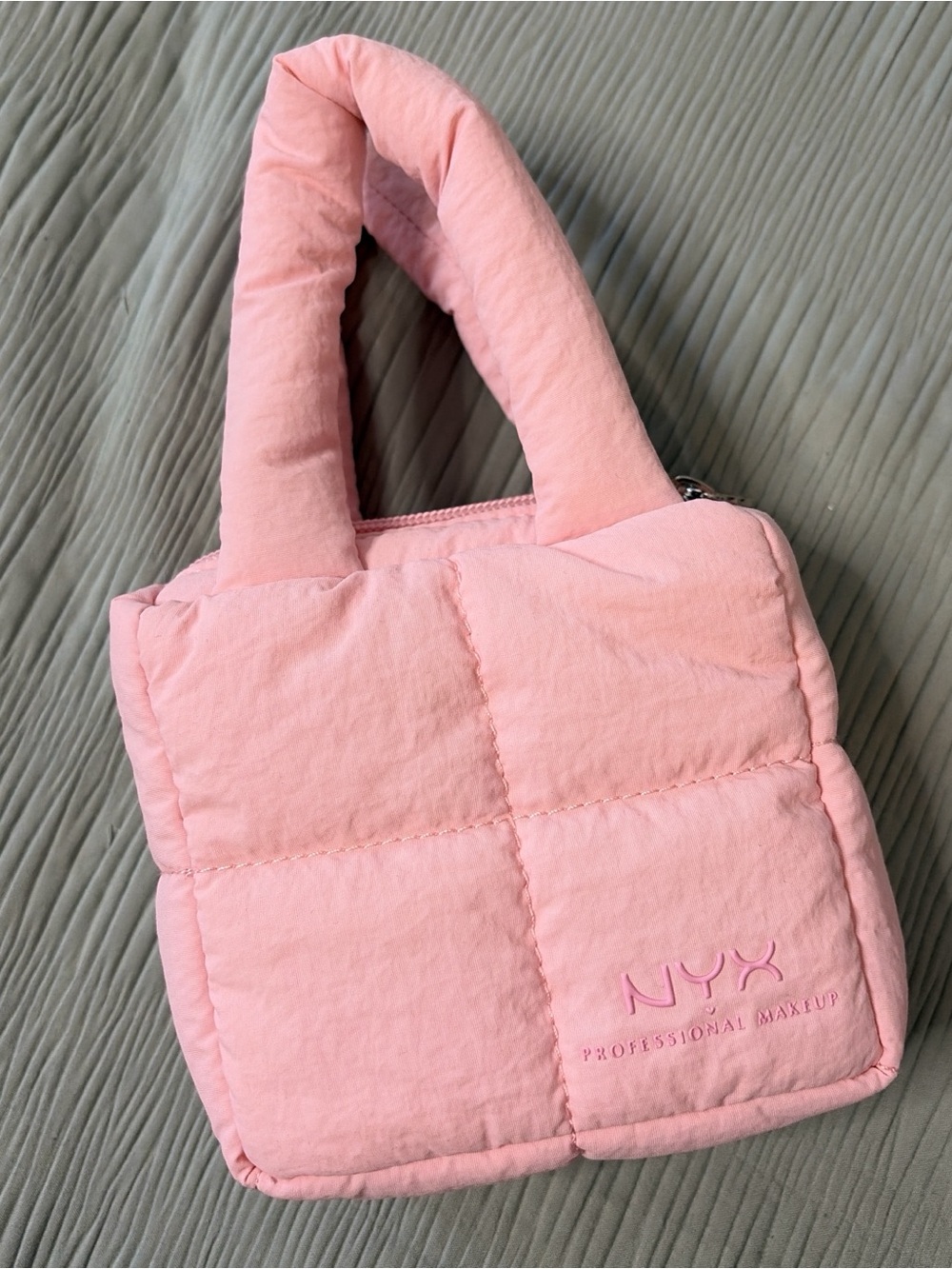 NYX Soft Quilted Light Pink Mini Puffy Bag